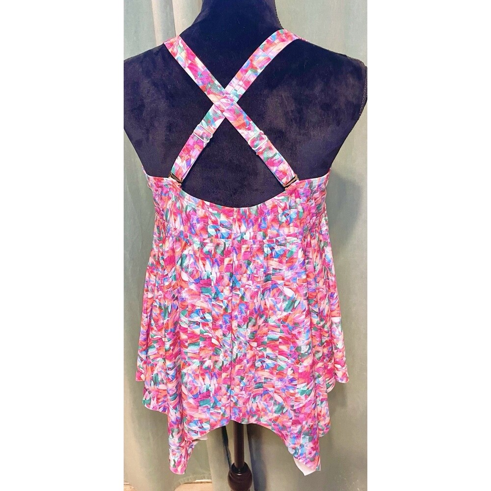 Sunsets IPANEMA Forever Pink Tankini Swim Top US 34D A Line Adjustable Straps - Picture 11 of 12